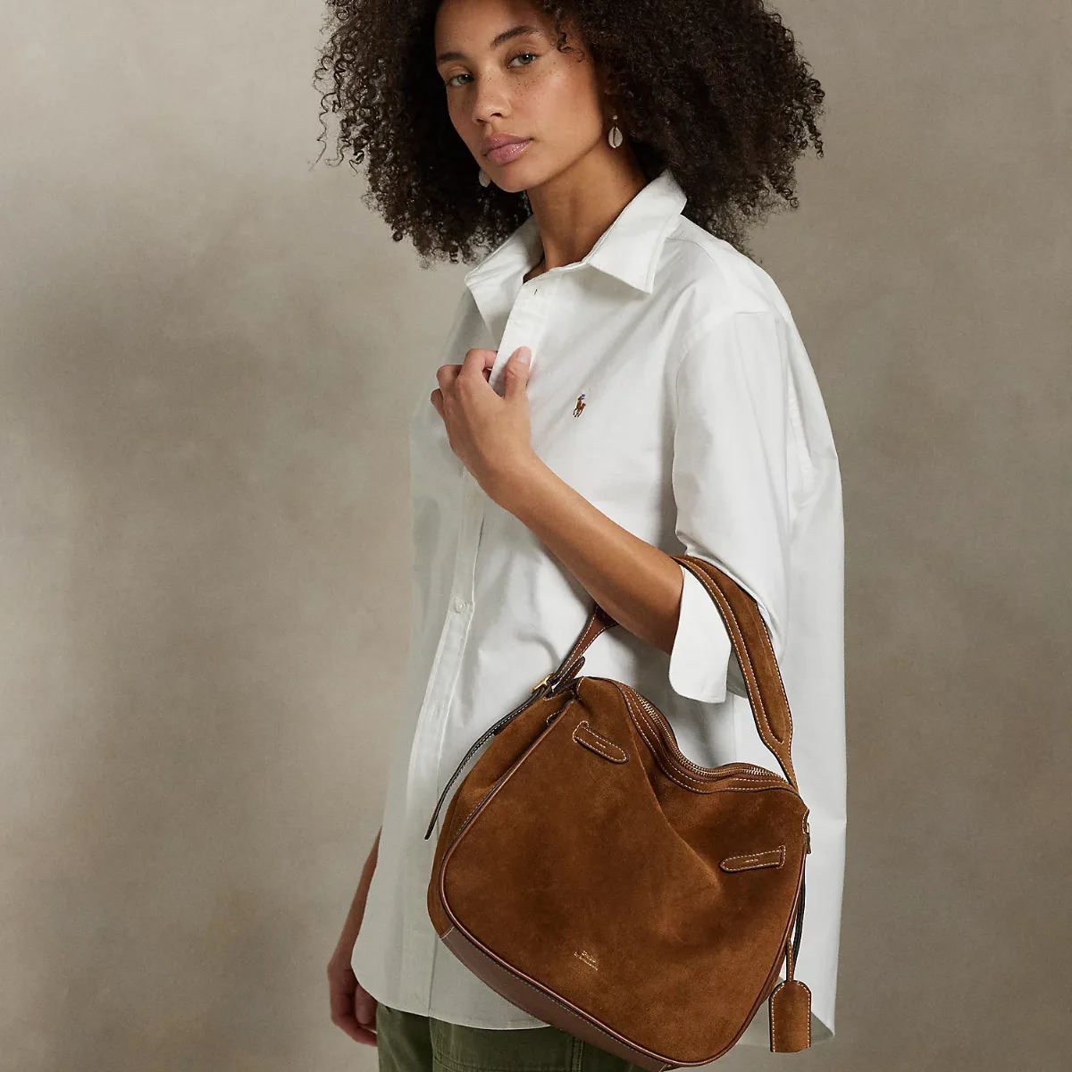 Polo ID Suede Satchel by Ralph Lauren