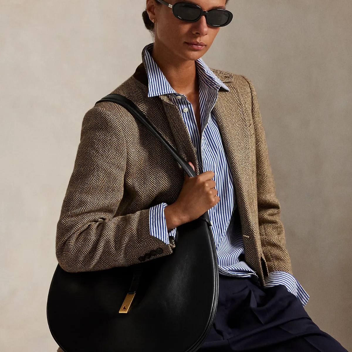 Polo ID Calfskin Large Shoulder Bag by Ralph Lauren