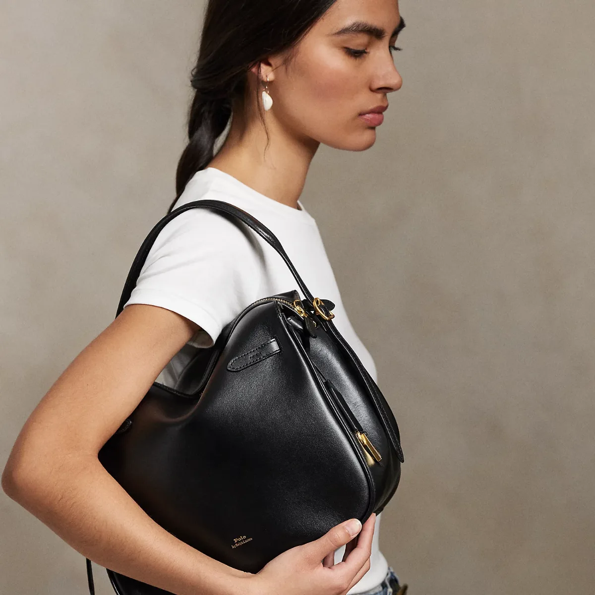 Polo ID Leather Satchel by Ralph Lauren