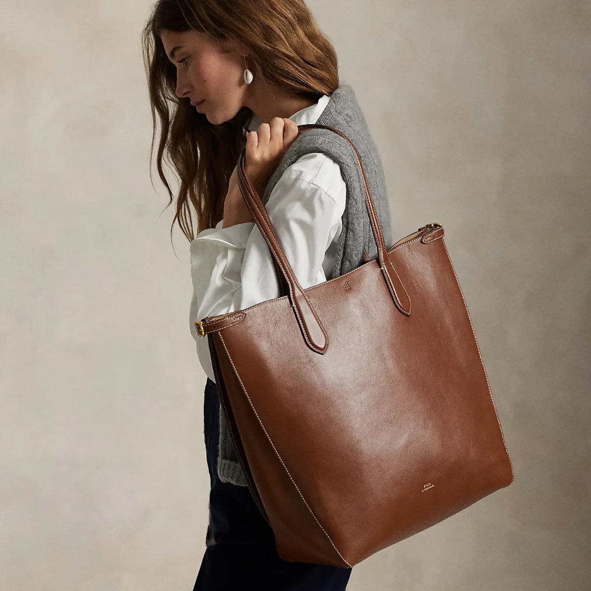 Bellport Leather North-South Tote
