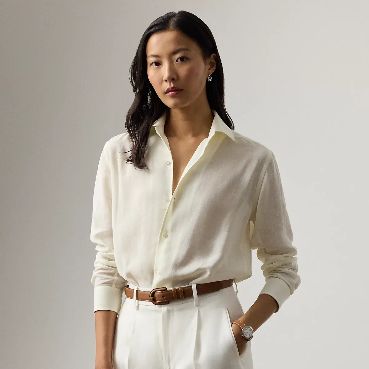 Capri Relaxed Fit Linen Voile Shirt by Ralph Lauren