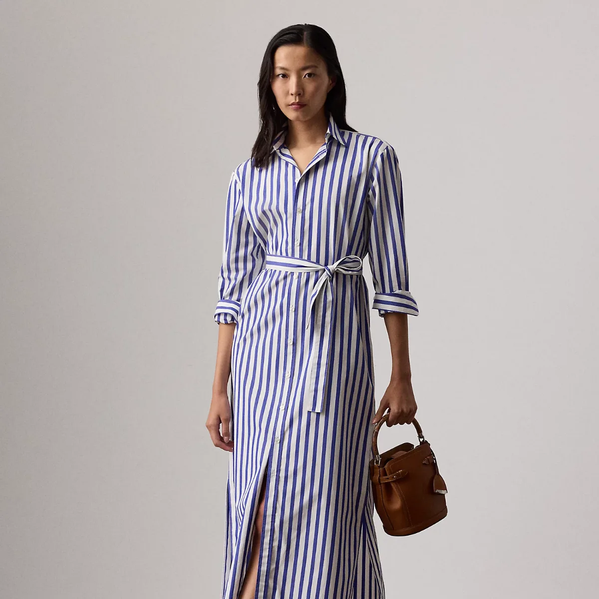 Vicki Striped Cotton Day Dress by Ralph Lauren