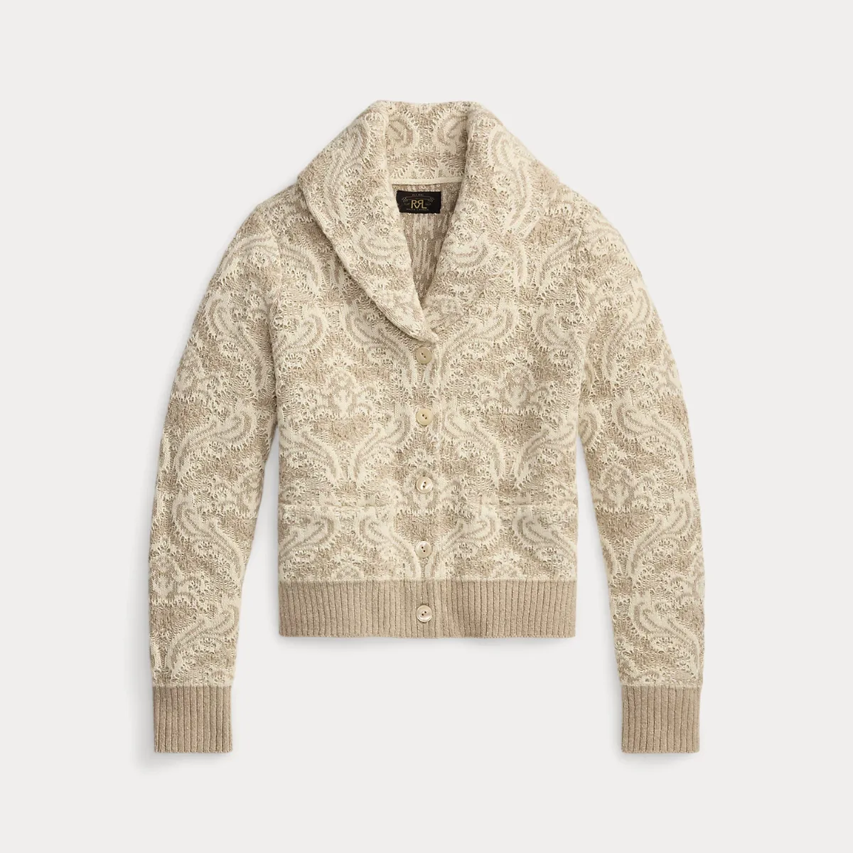 Floral Jacquard-Knit Cardigan by Ralph Lauren