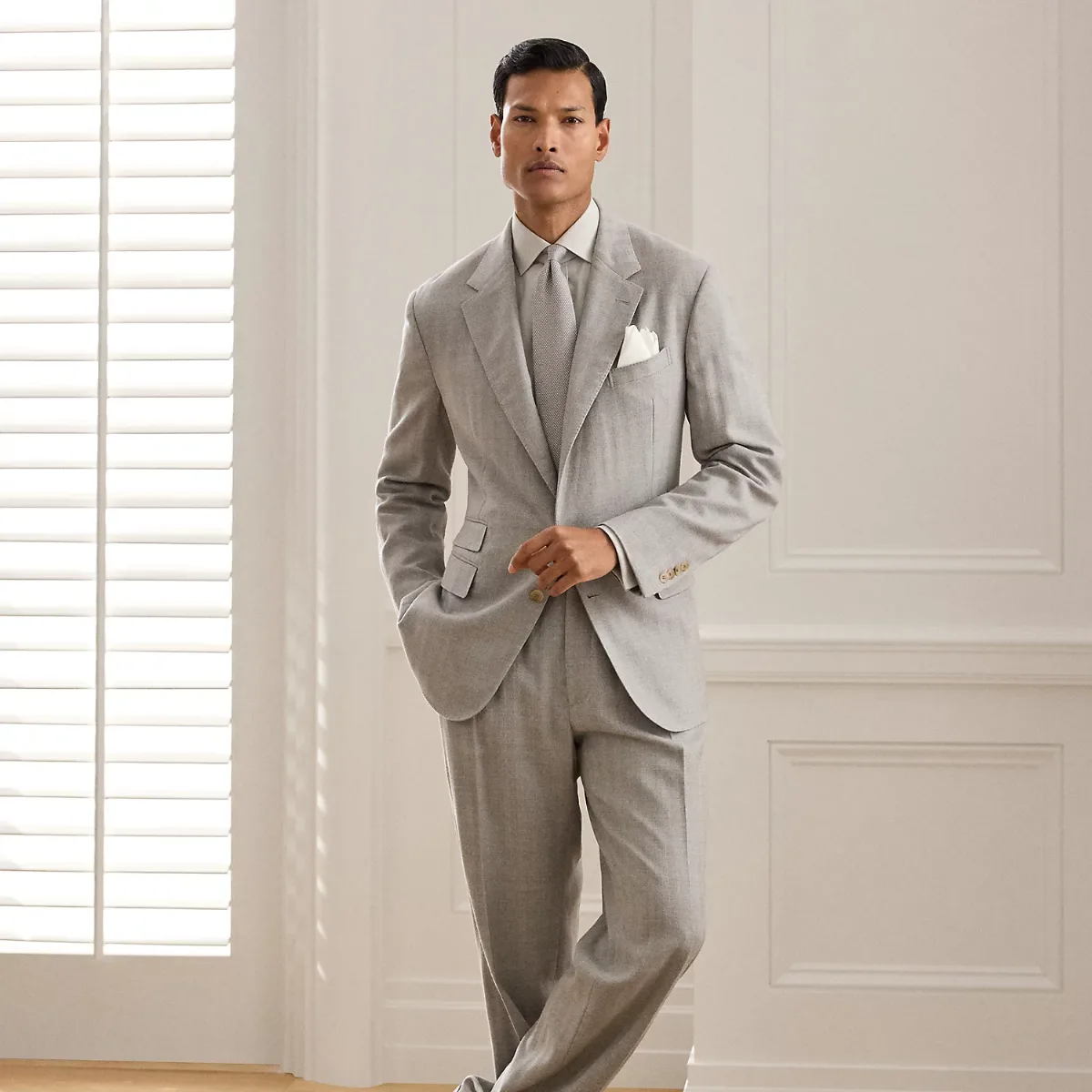 Glenn Hand-Tailored Herringbone Trouser by Ralph Lauren