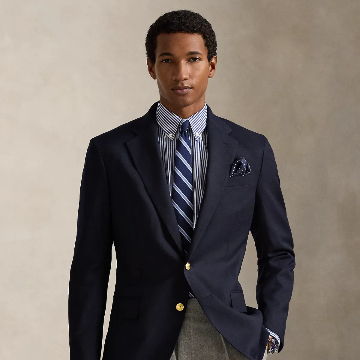 The Iconic Doeskin Two-Button Blazer by Ralph Lauren