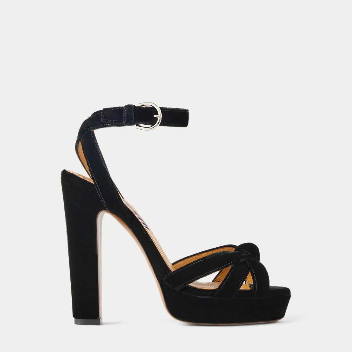 Arding 125 mm Velvet Platform Sandal by Ralph Lauren