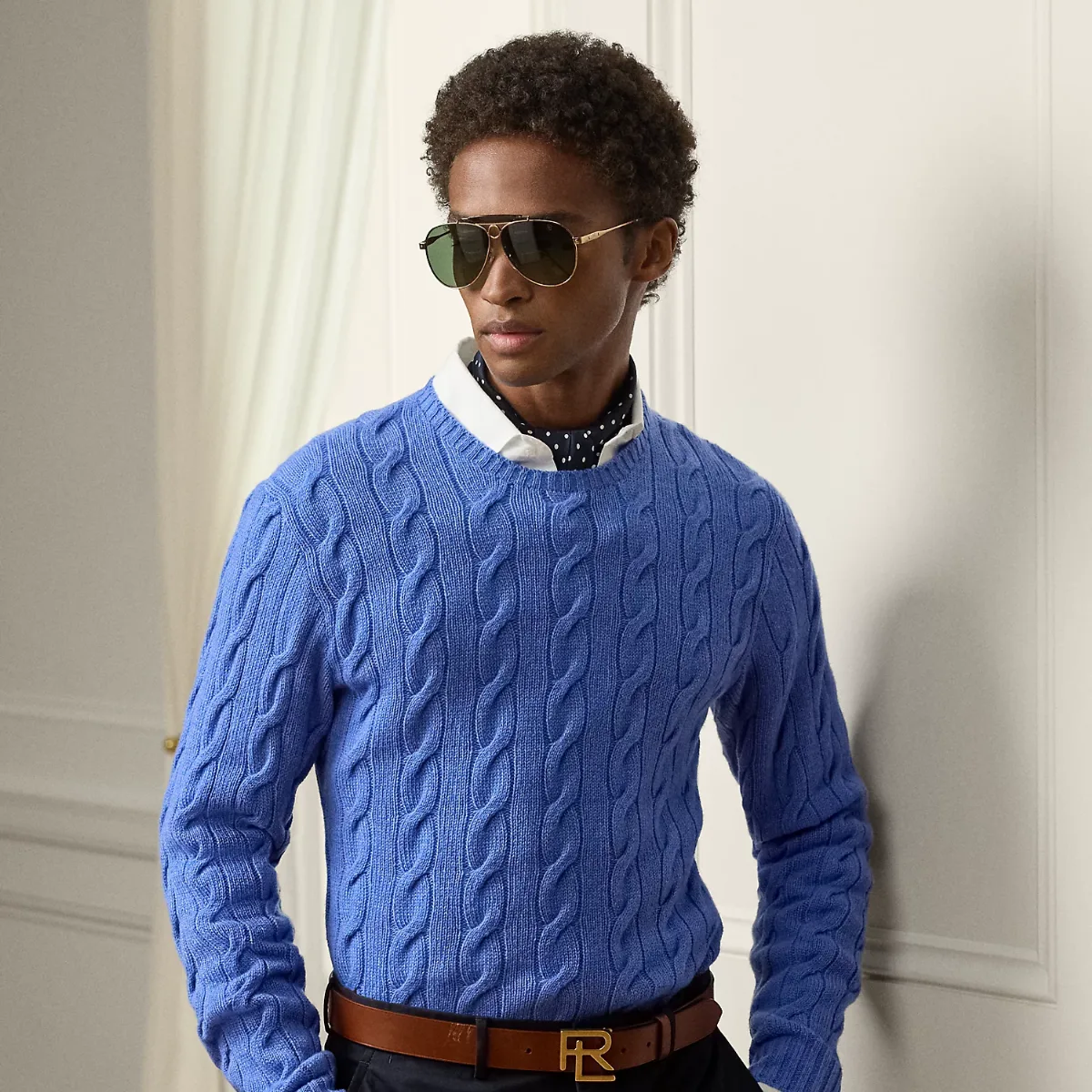 Cable-Knit Cashmere Sweater by Ralph Lauren