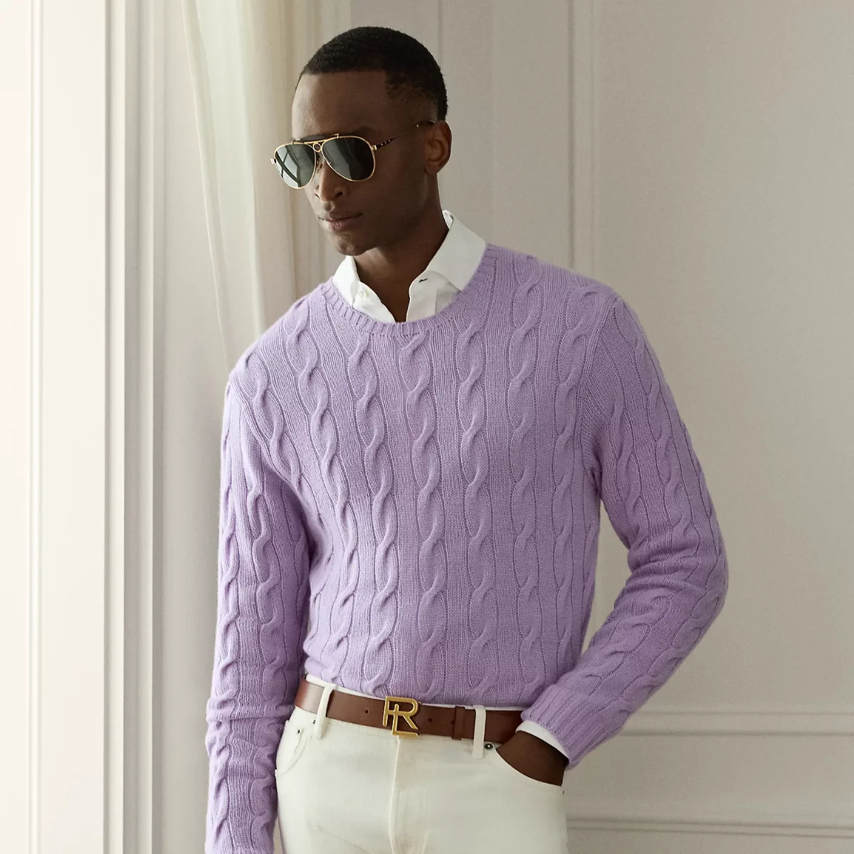 Cable-Knit Cashmere Sweater by Ralph Lauren