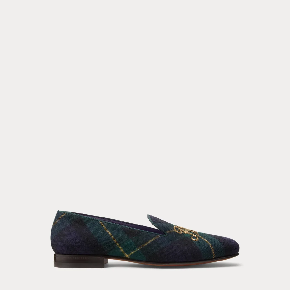 Alonzo Plaid Wool-Blend Slipper by Ralph Lauren