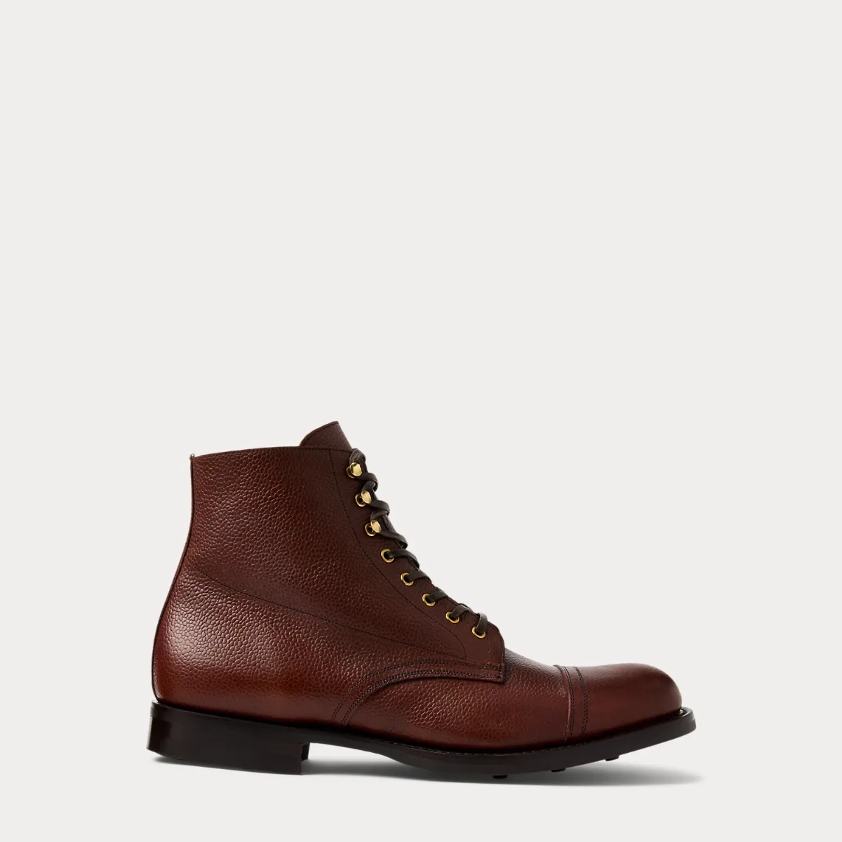 Hand-Burnished Pebbled Leather Boot by Ralph Lauren