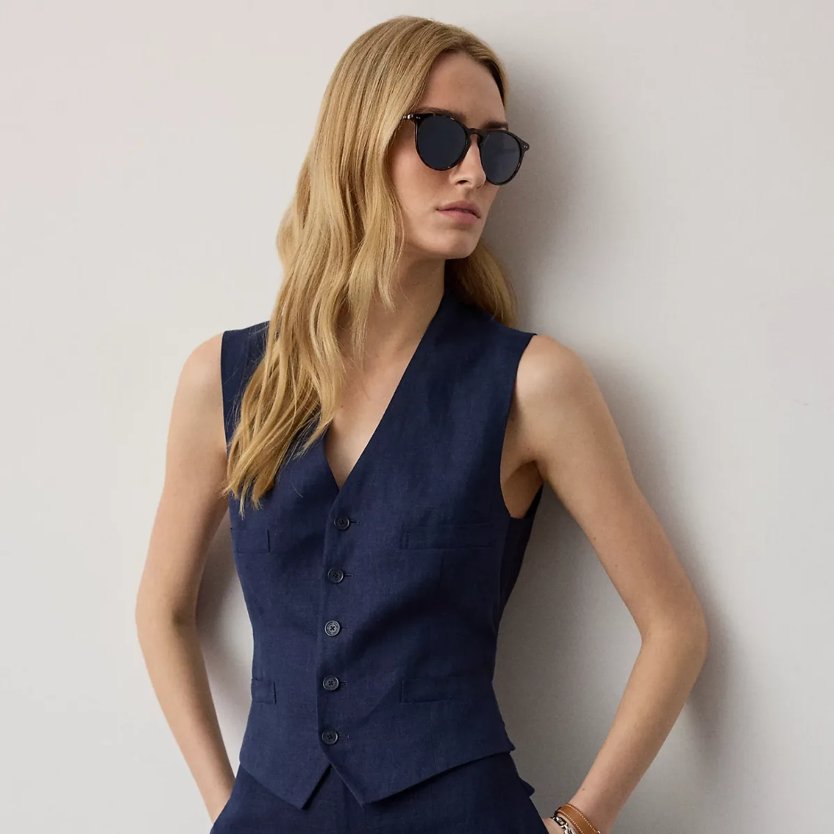Jaiden Linen Vest by Ralph Lauren