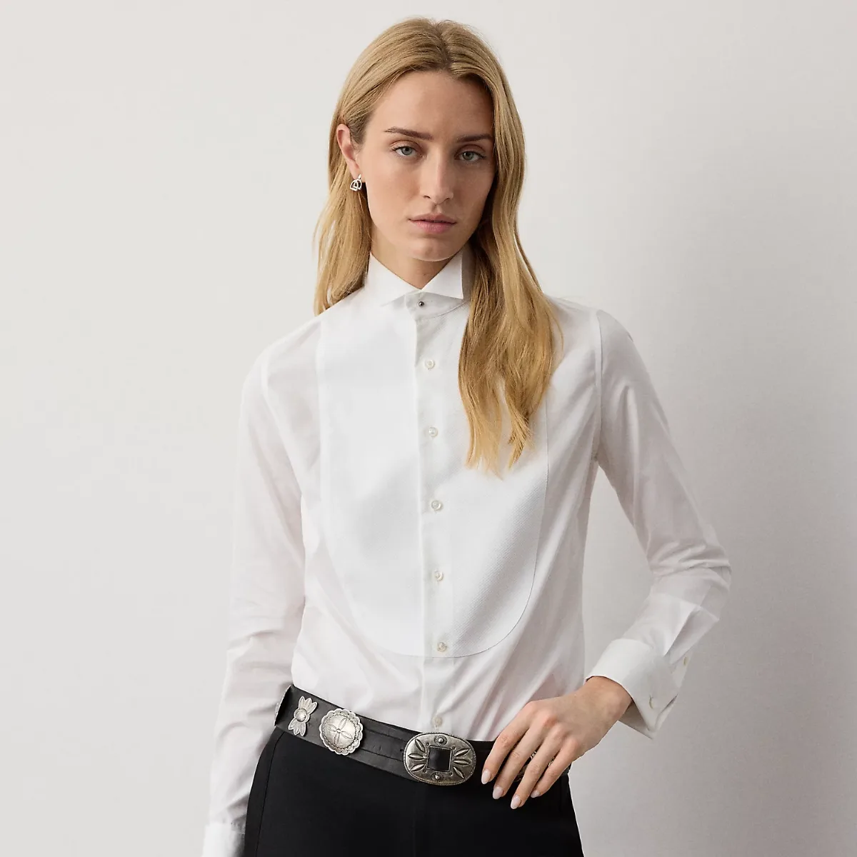 Cotton Broadcloth Tuxedo Shirt by Ralph Lauren