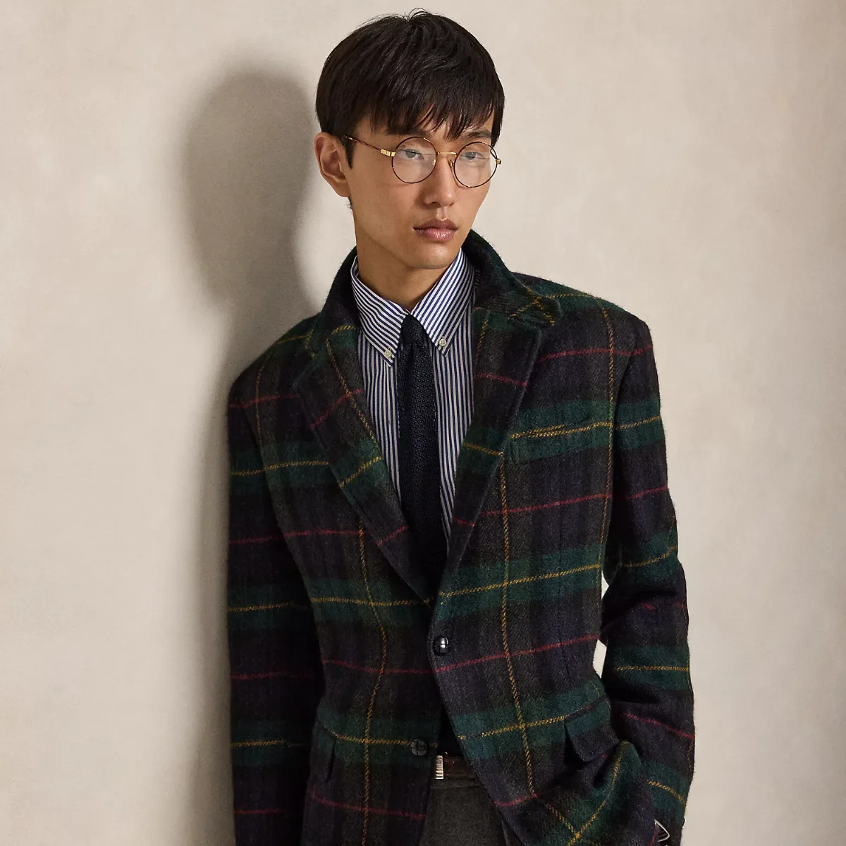 Polo Tailored Fit Plaid Tweed Sport Coat
