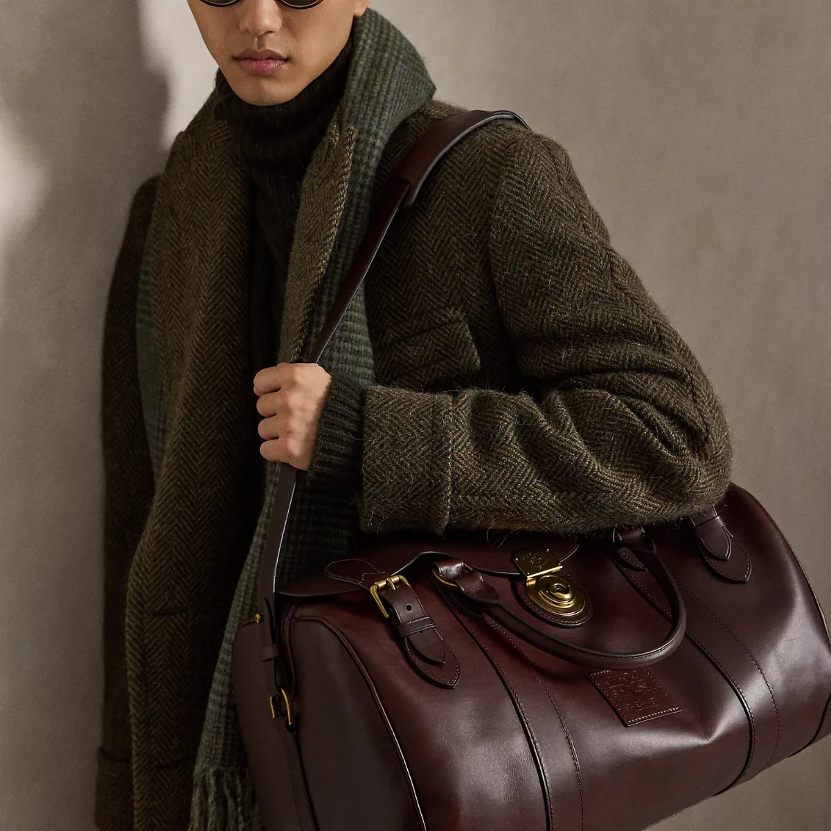 Heritage Lock Leather Small Duffel by Ralph Lauren