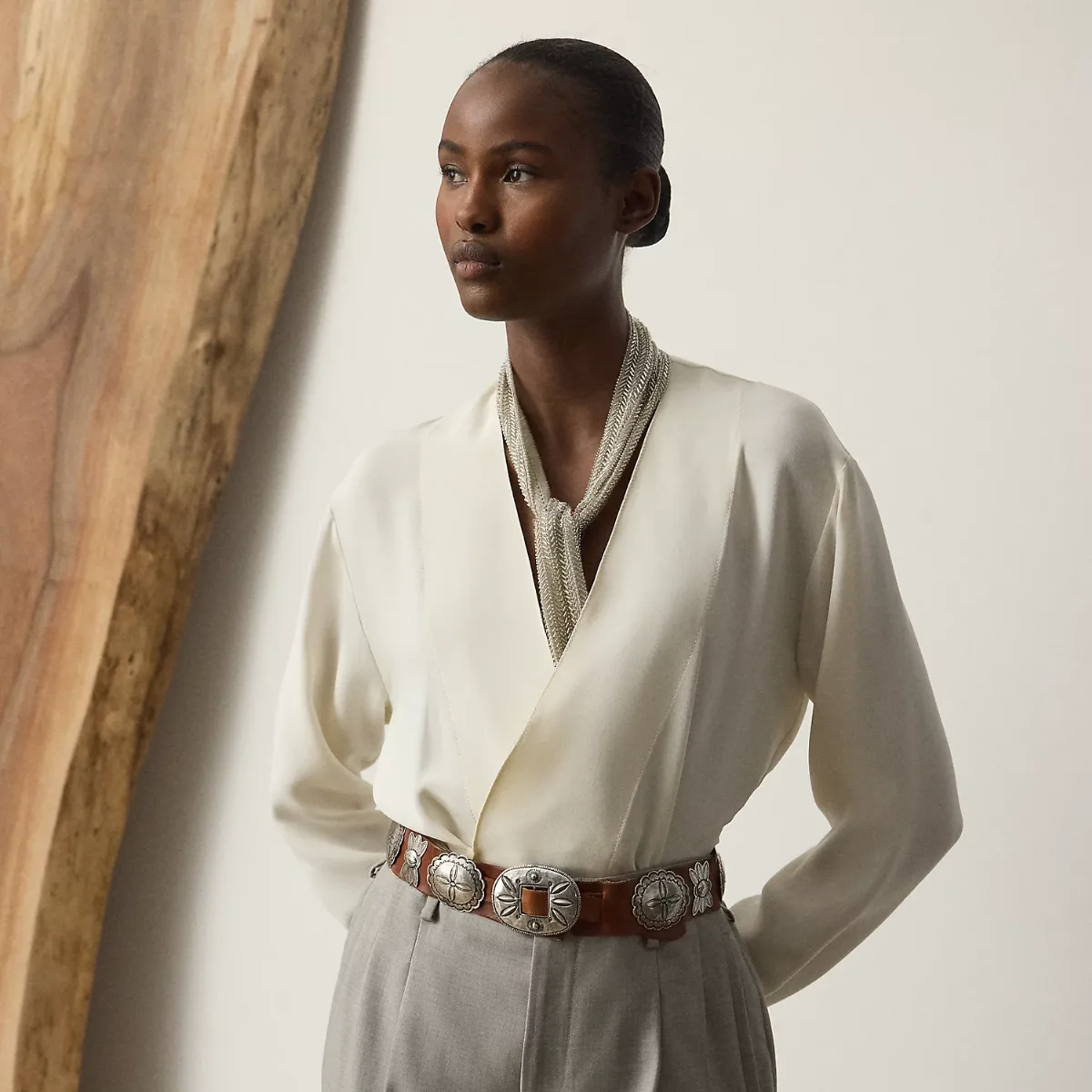 Liora Silk Marocaine Wrap Blouse by Ralph Lauren