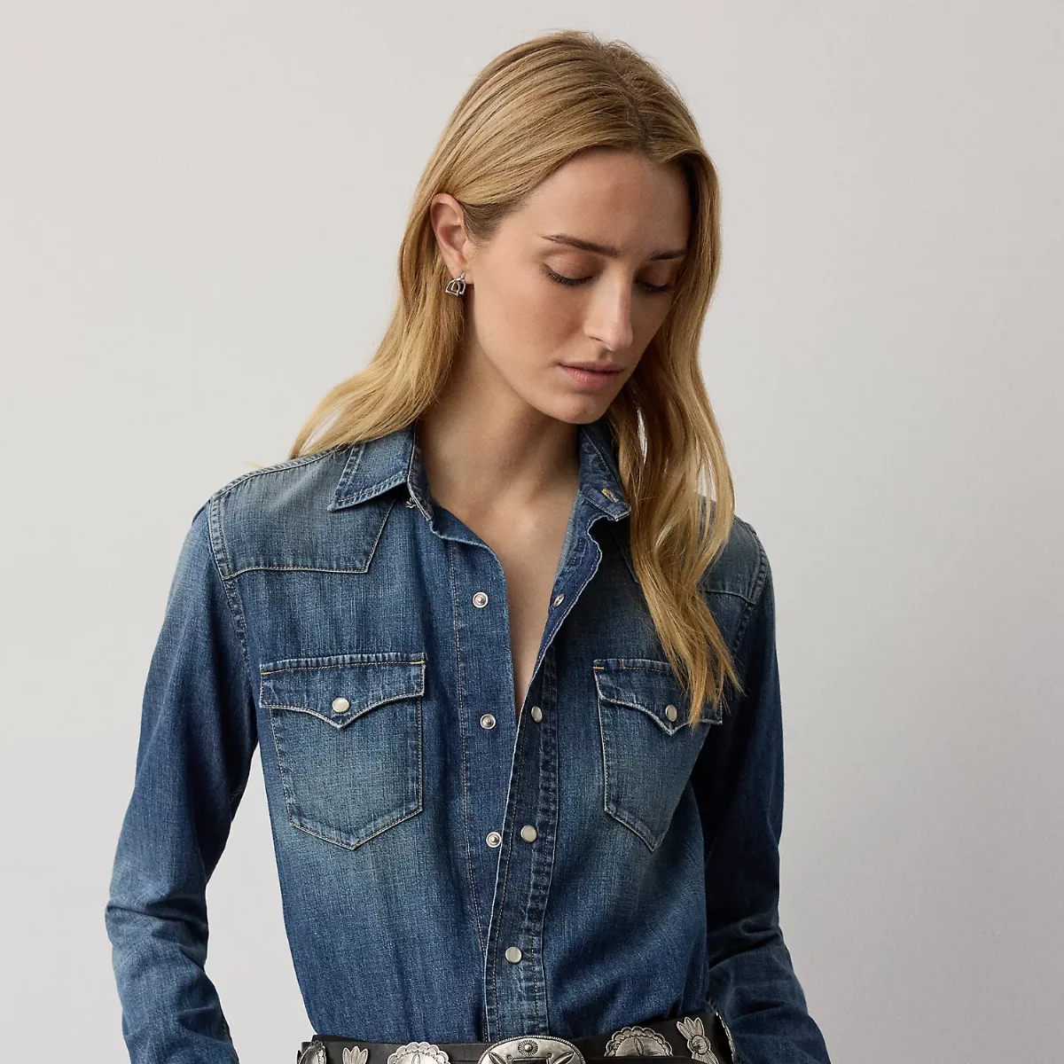 Payson Cotton Denim Western Shirt