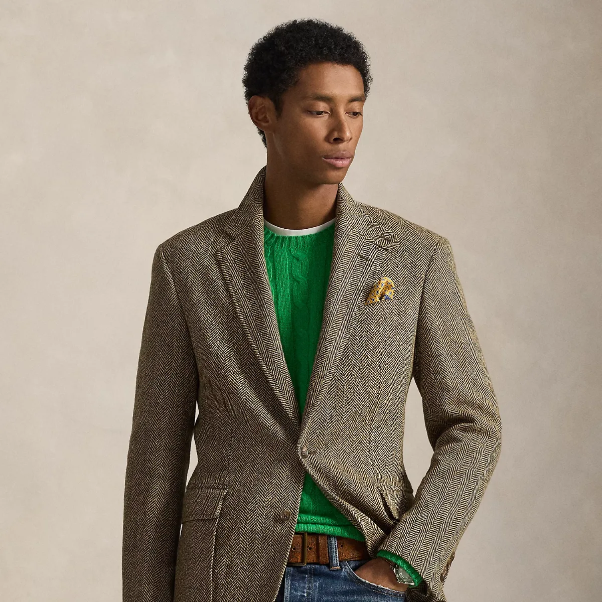 The RL67 Linen-Blend Herringbone Jacket by Ralph Lauren