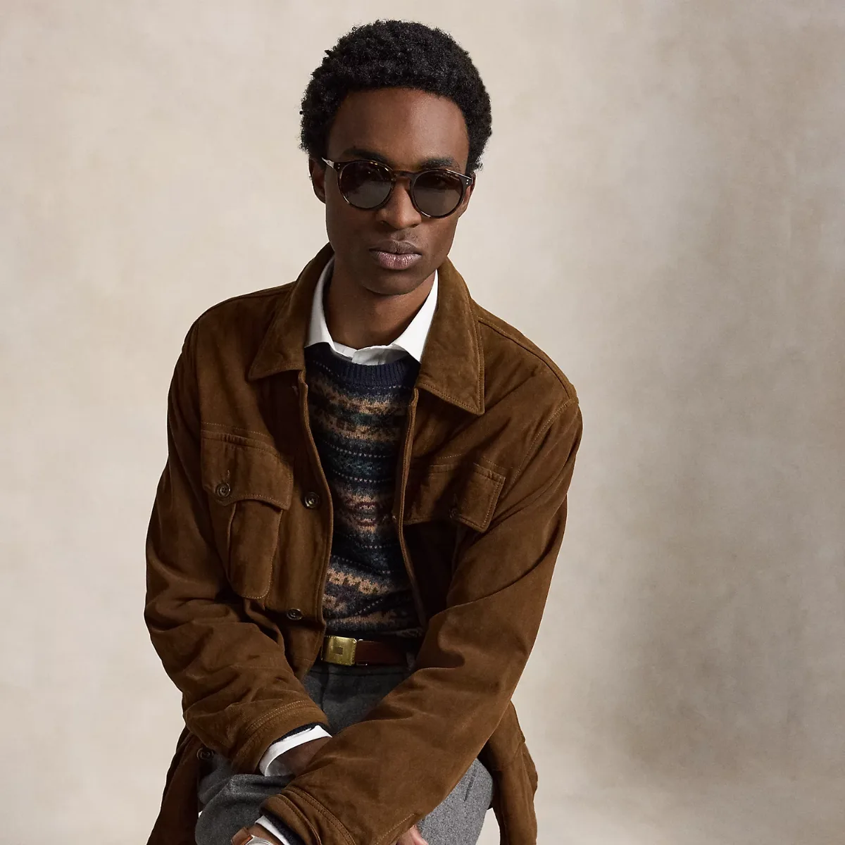 Suede Utility Jacket by Ralph Lauren