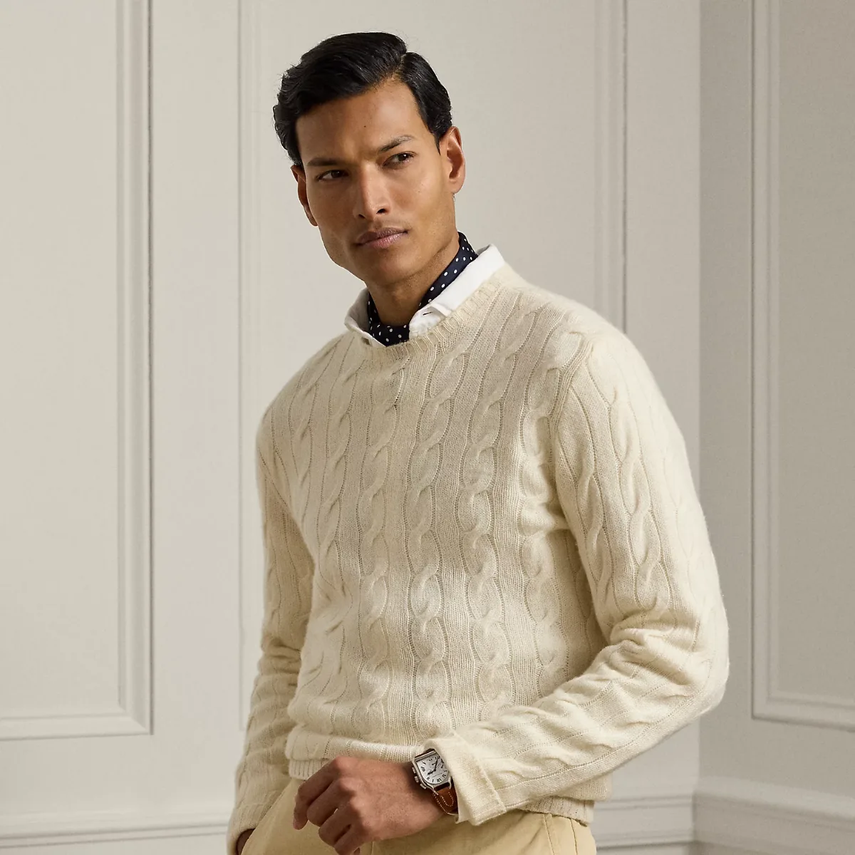 Cable-Knit Cashmere Sweater by Ralph Lauren
