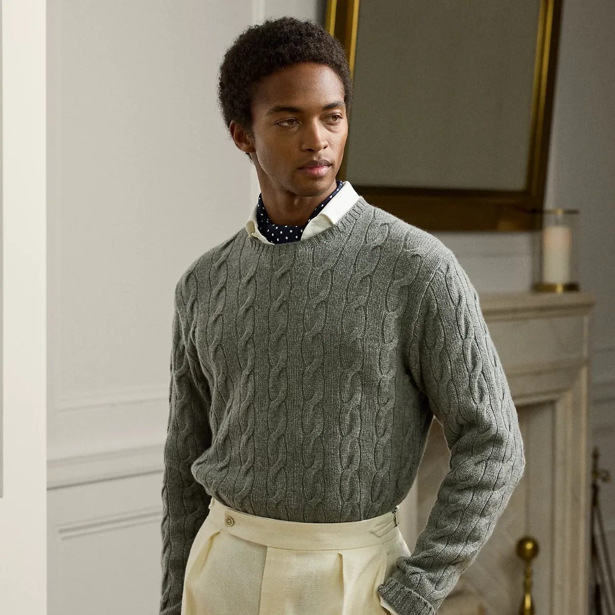 Cable-Knit Cashmere Sweater by Ralph Lauren
