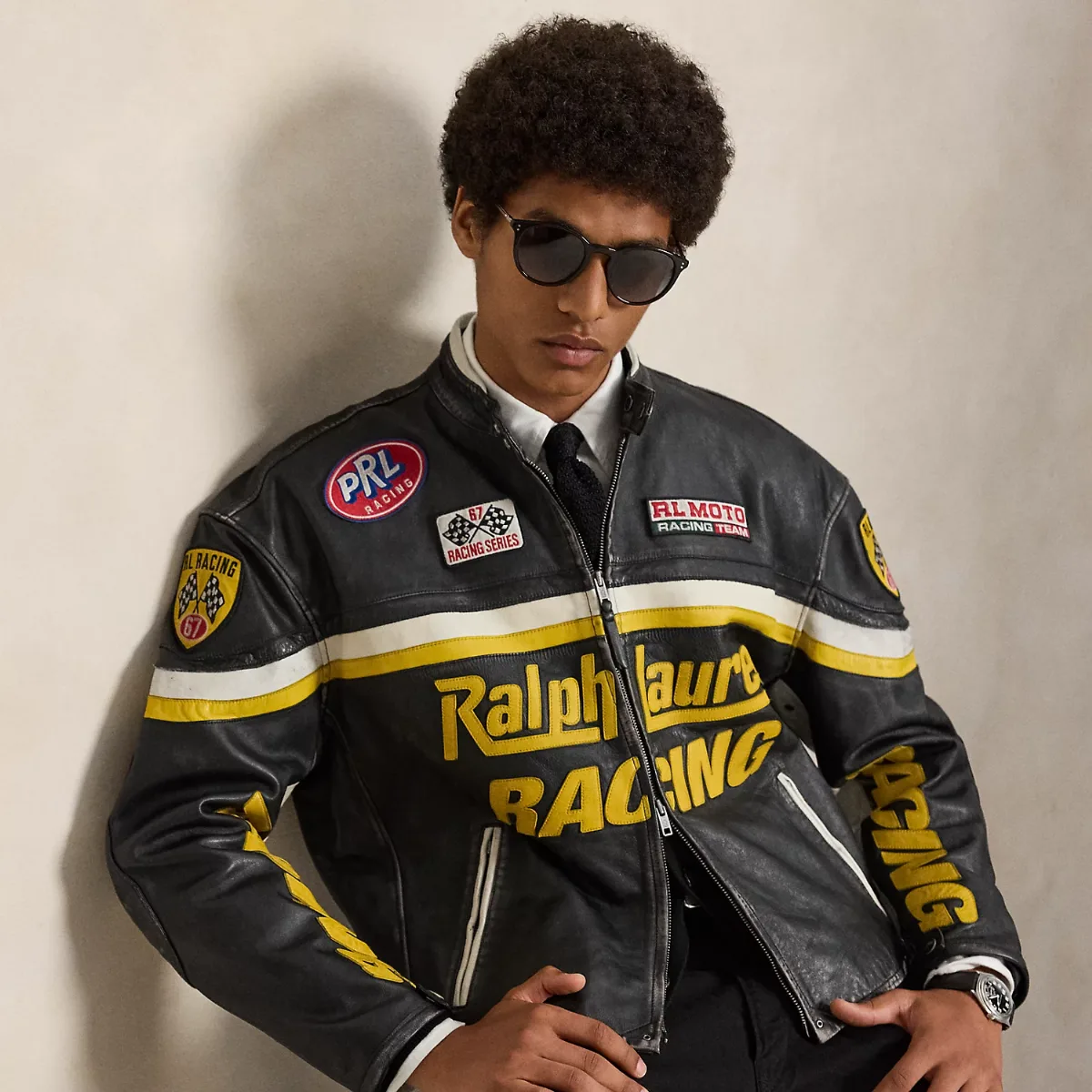 Leather Racing Jacket by Ralph Lauren