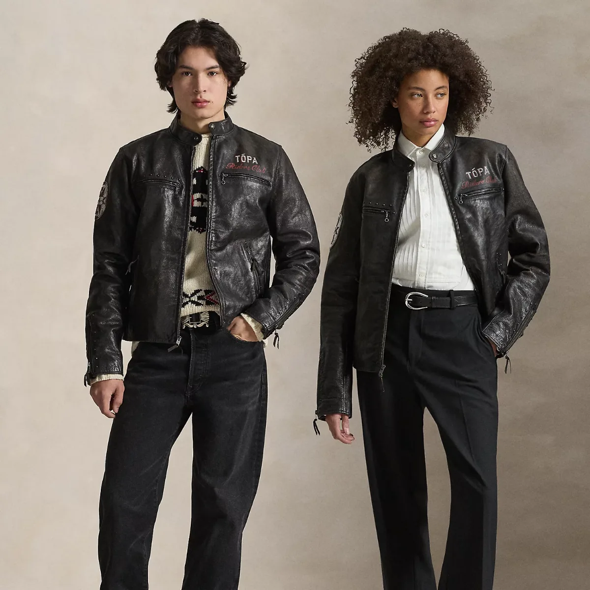 PRL x TÓPA Star Winds Leather Jacket by Ralph Lauren