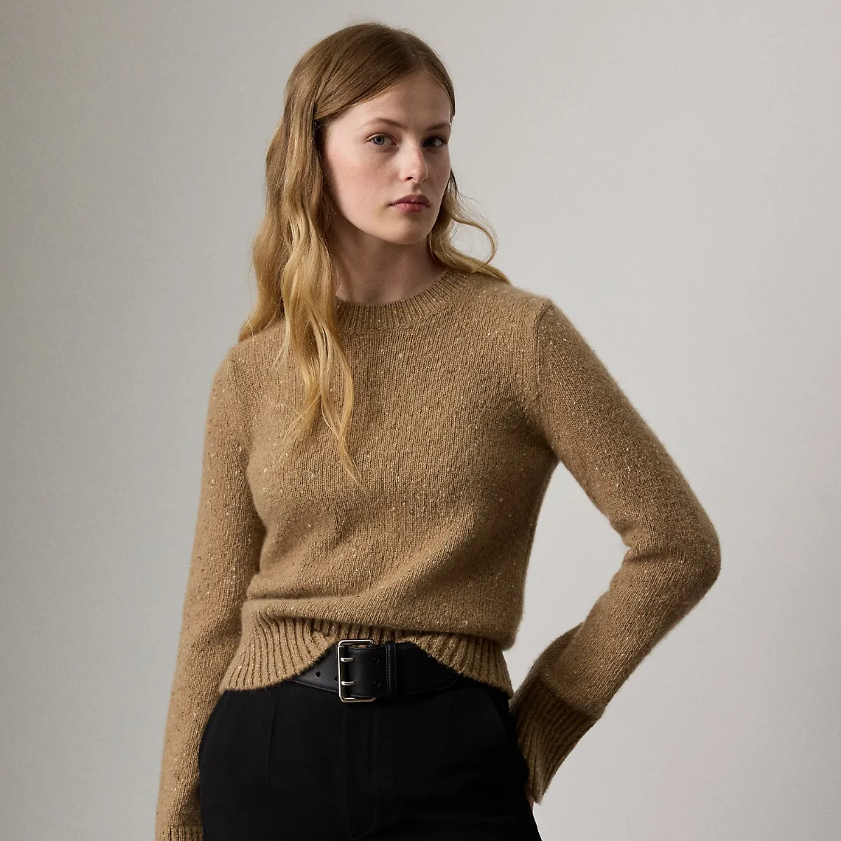 Cashmere Donegal Crewneck Sweater