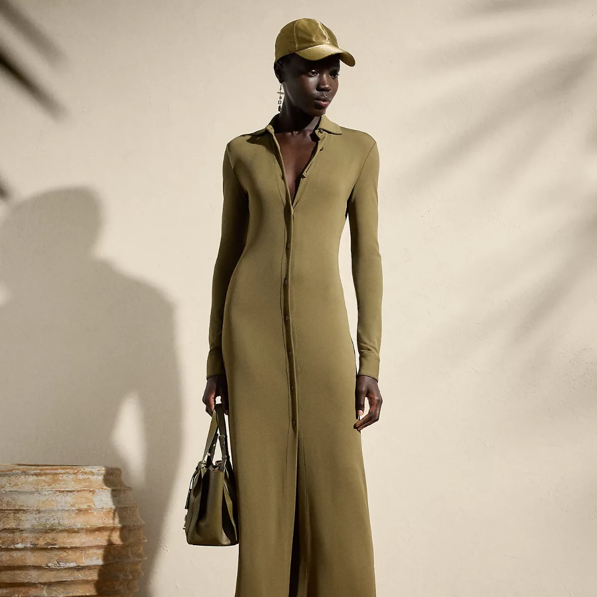 Jersey Long-Sleeve Day Dress by Ralph Lauren