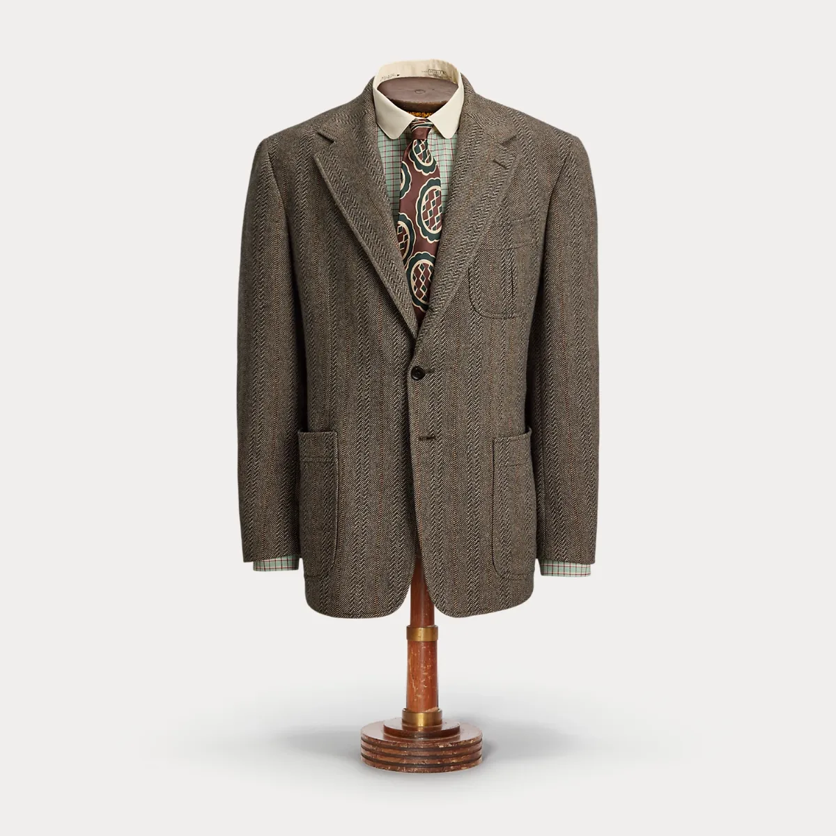 Wool-Cotton Herringbone Suit Jacket by Ralph Lauren
