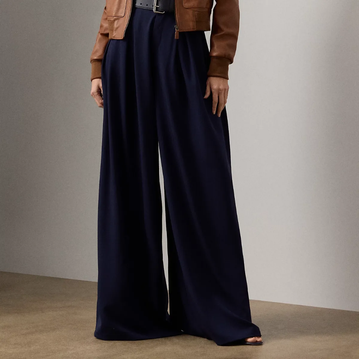 Greer Wool Gabardine Pleated Pant by Ralph Lauren