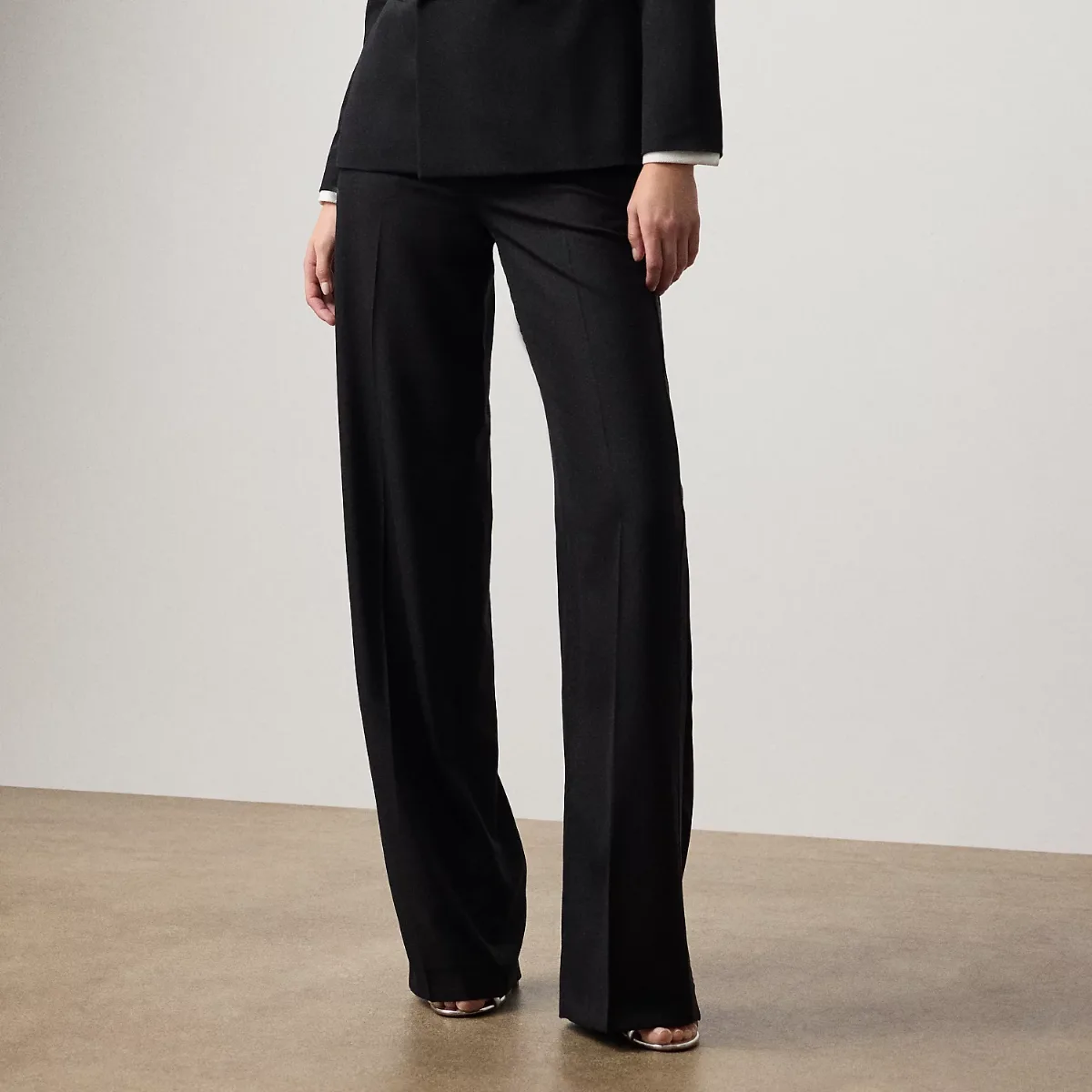 Barnet Wool Barathea Tuxedo Pant by Ralph Lauren