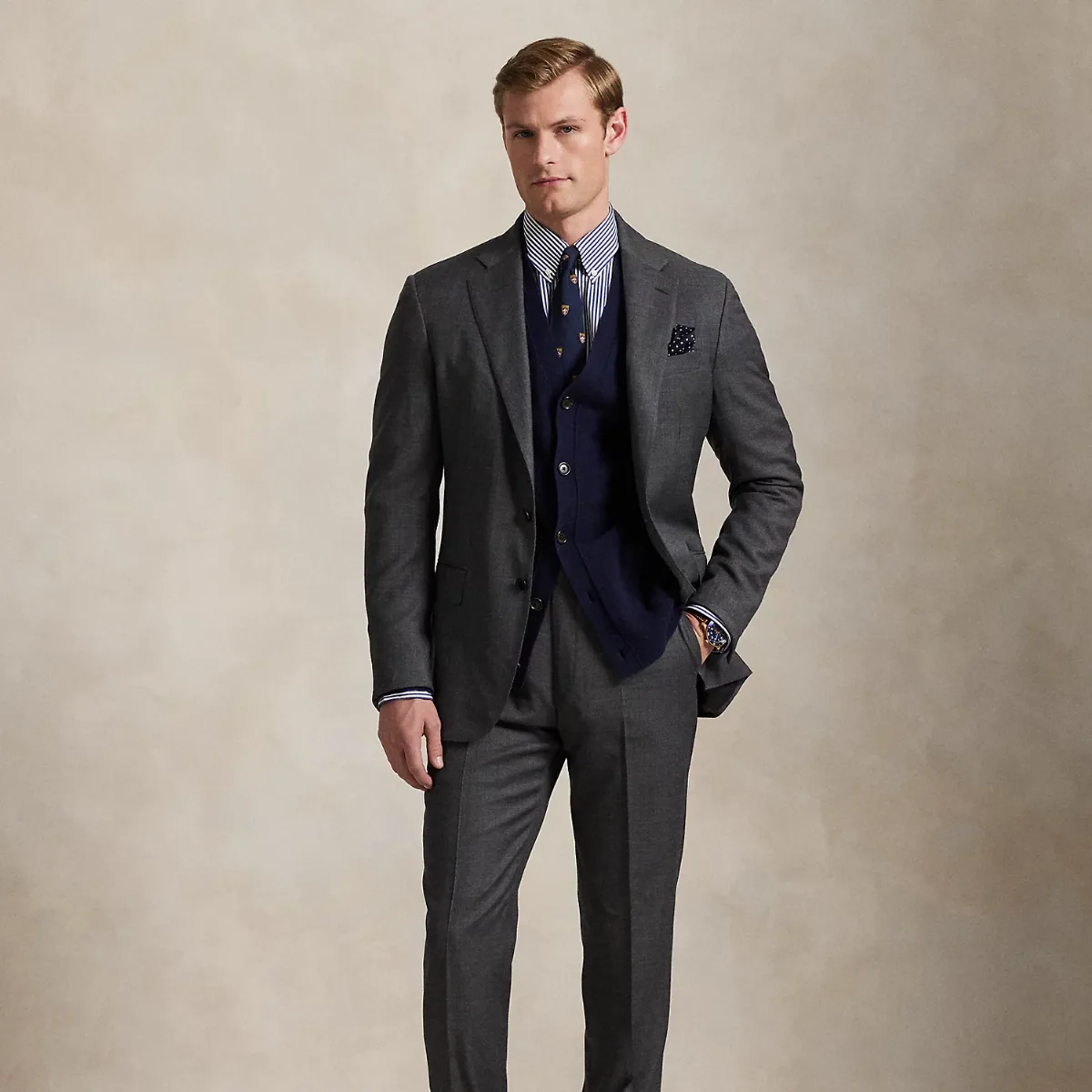 Polo Tailored Fit Wool Sharkskin Suit by Ralph Lauren