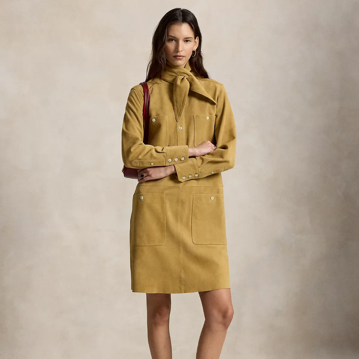 Suede Utility Dress by Ralph Lauren