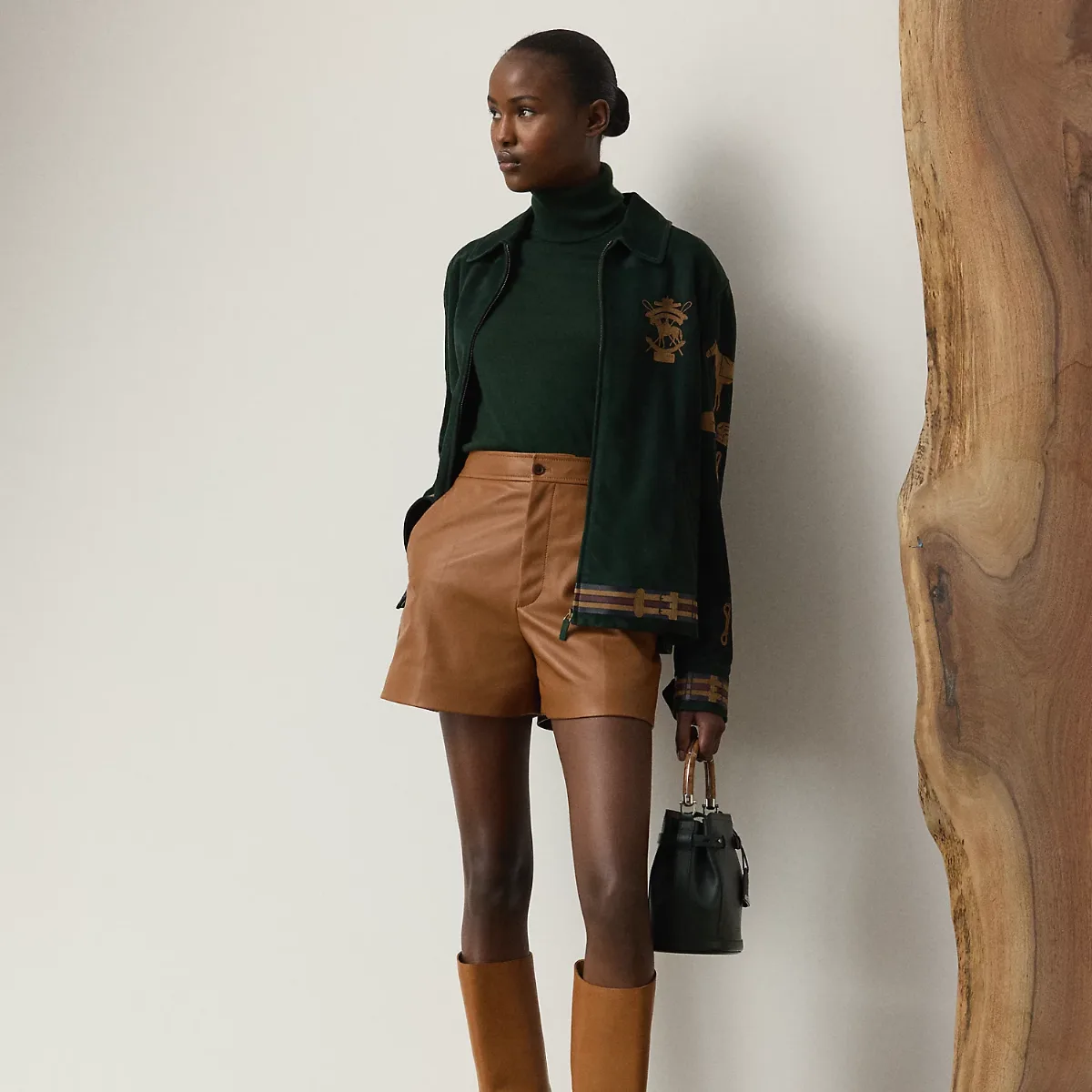 Josselyn Lambskin Short by Ralph Lauren