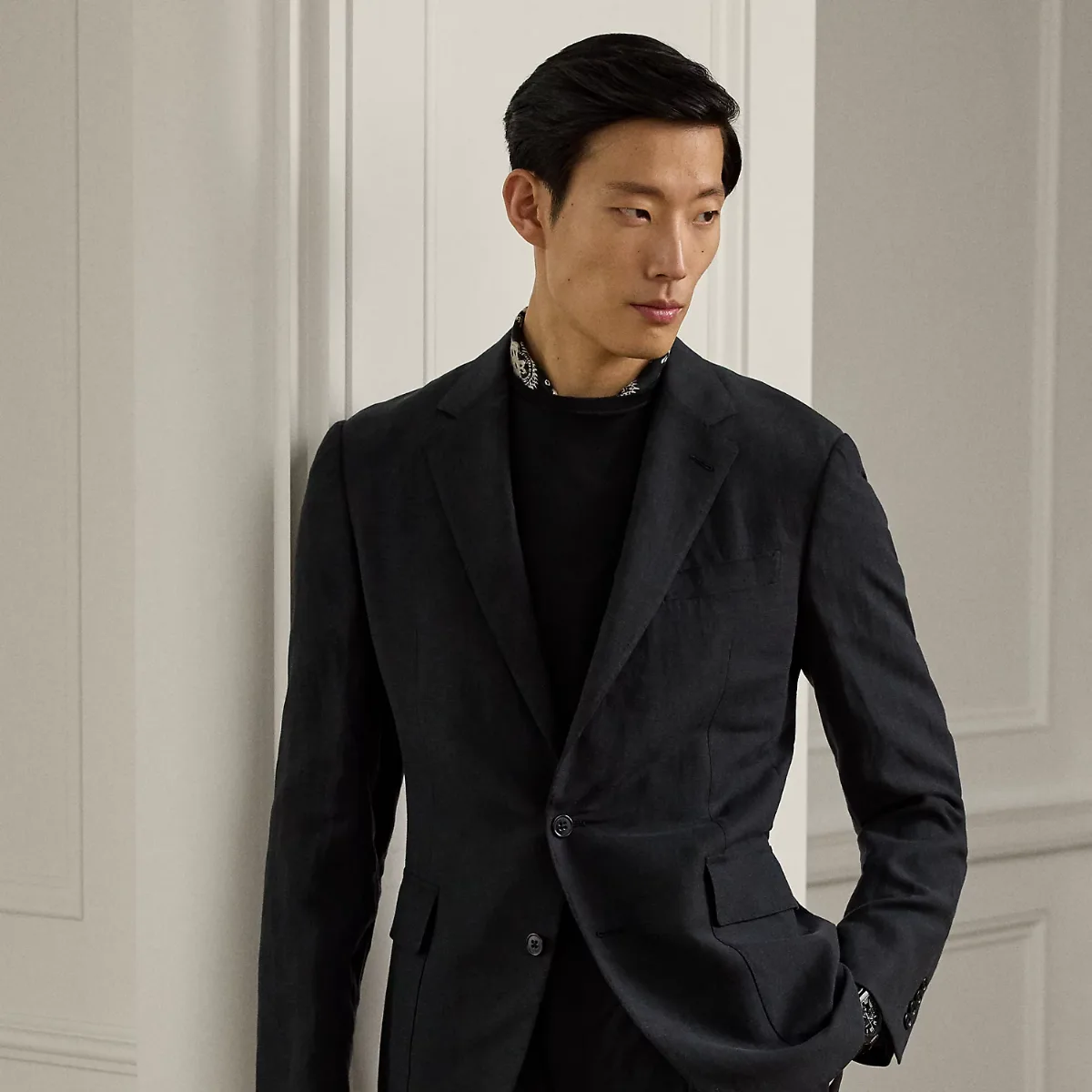 Kent Hand-Tailored Silk-Linen Jacket by Ralph Lauren
