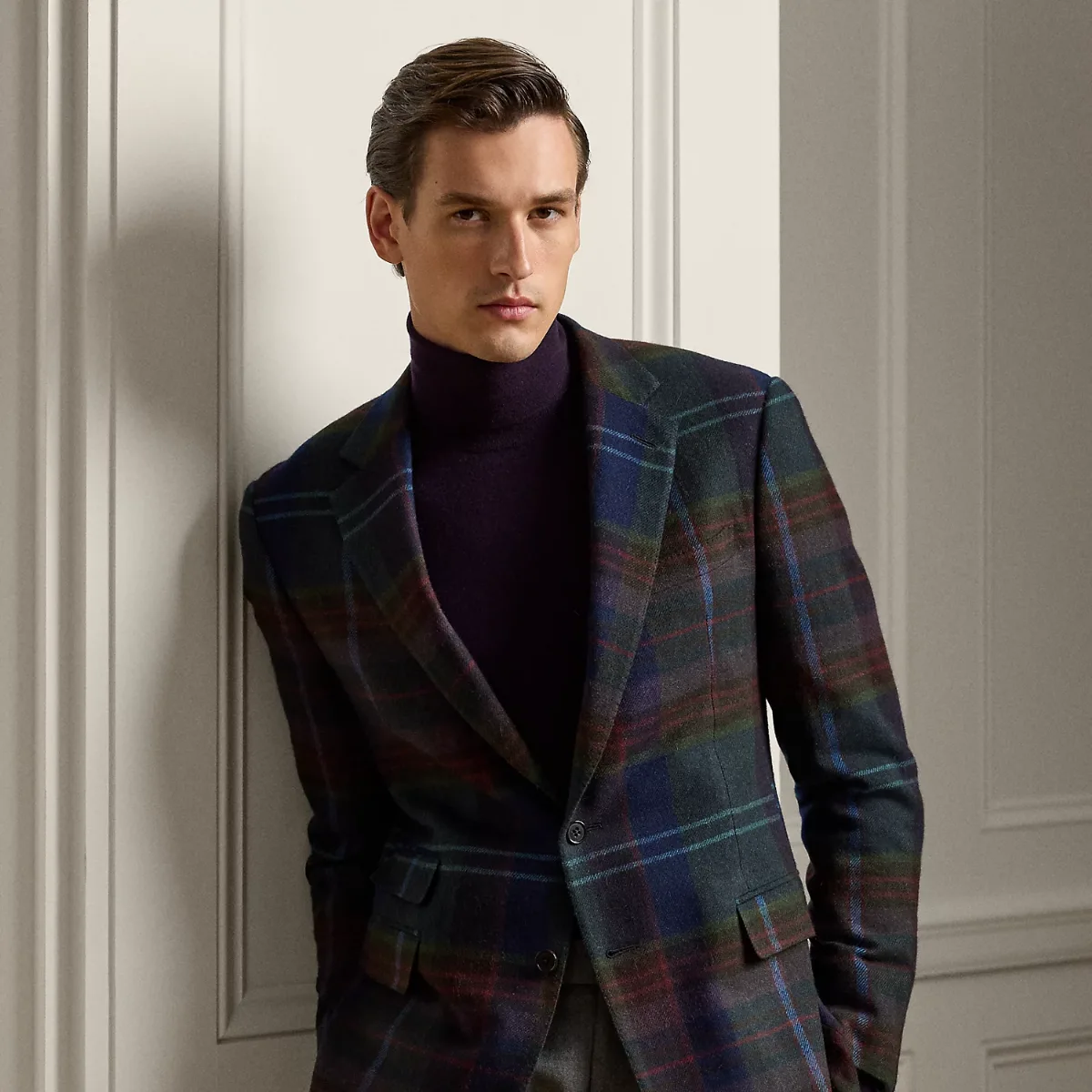 Kent Hand-Tailored Plaid Wool Jacket by Ralph Lauren
