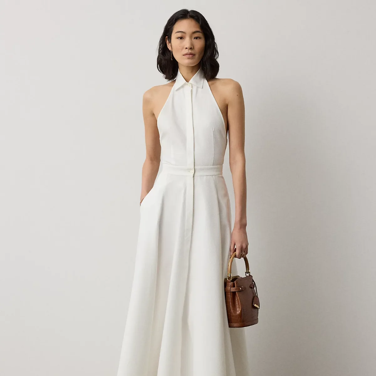 Eldred Cotton Piqué Day Dress by Ralph Lauren