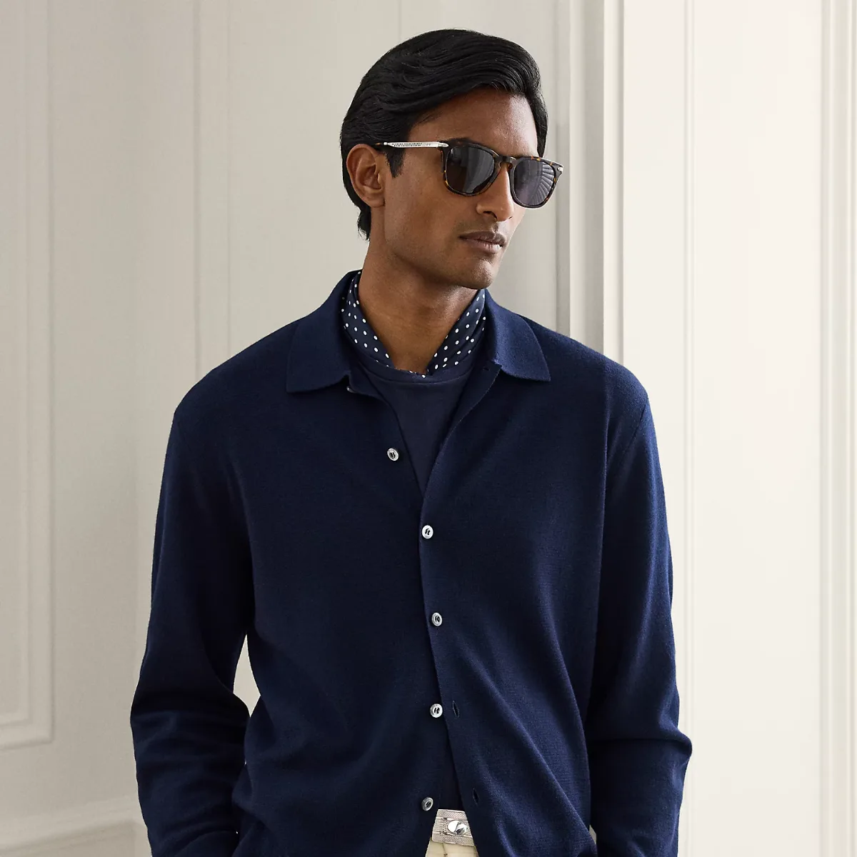Wool Polo Cardigan by Ralph Lauren