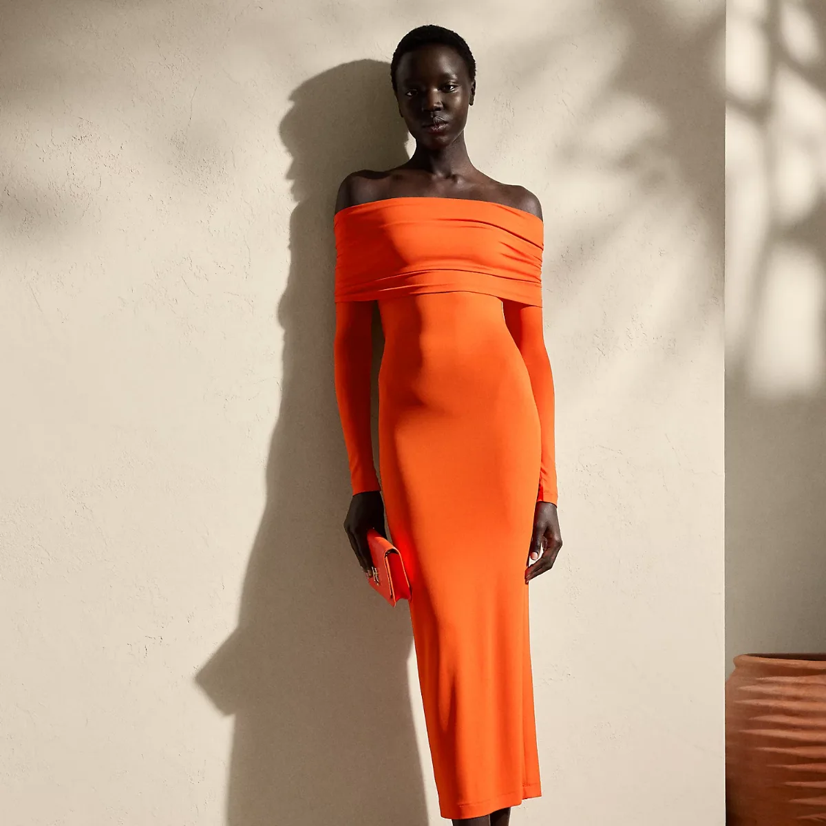 Jersey Off-the-Shoulder Cocktail Dress by Ralph Lauren