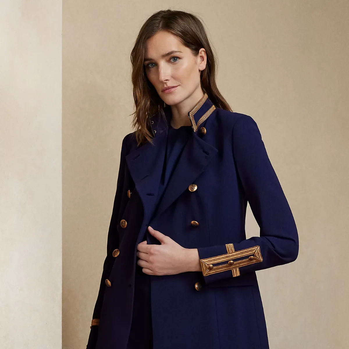 Double-Breasted Wool Crepe Jacket by Ralph Lauren