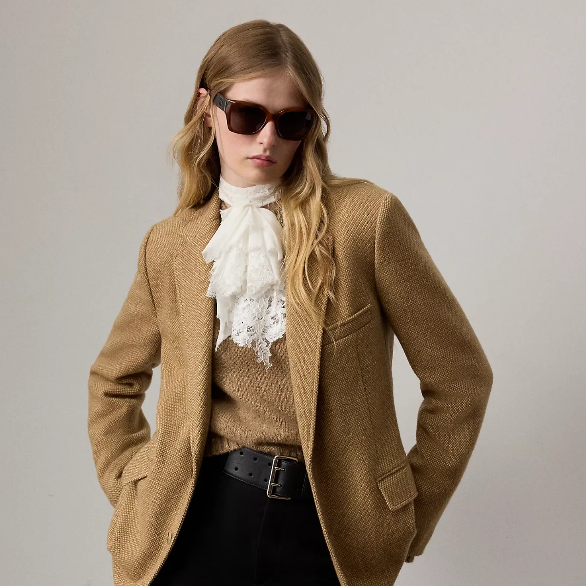 Eli Basket-Weave Tweed Jacket by Ralph Lauren