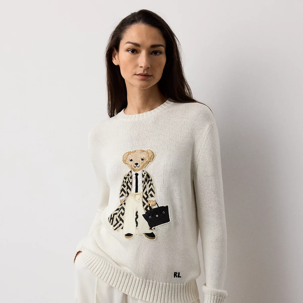 Spring Polo Bear Silk Sweater by Ralph Lauren