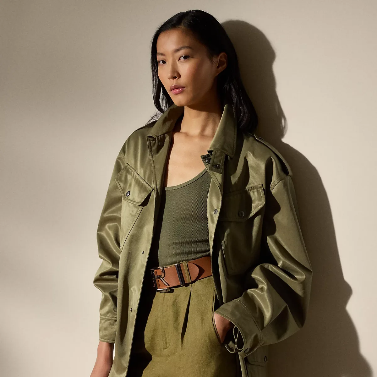 Teresa Peached Belted Coat by Ralph Lauren