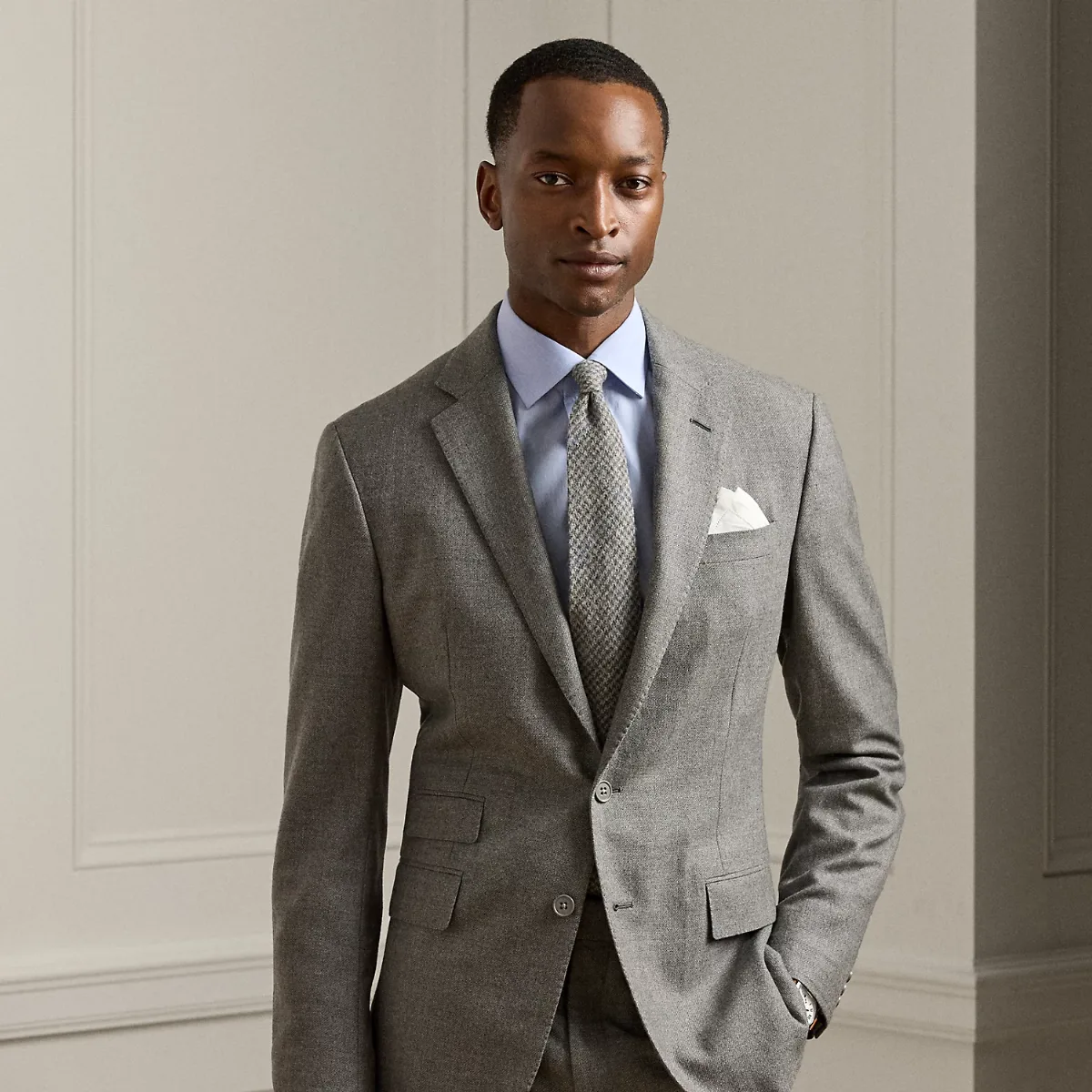 Kent Hand-Tailored Wool Sharkskin Jacket by Ralph Lauren