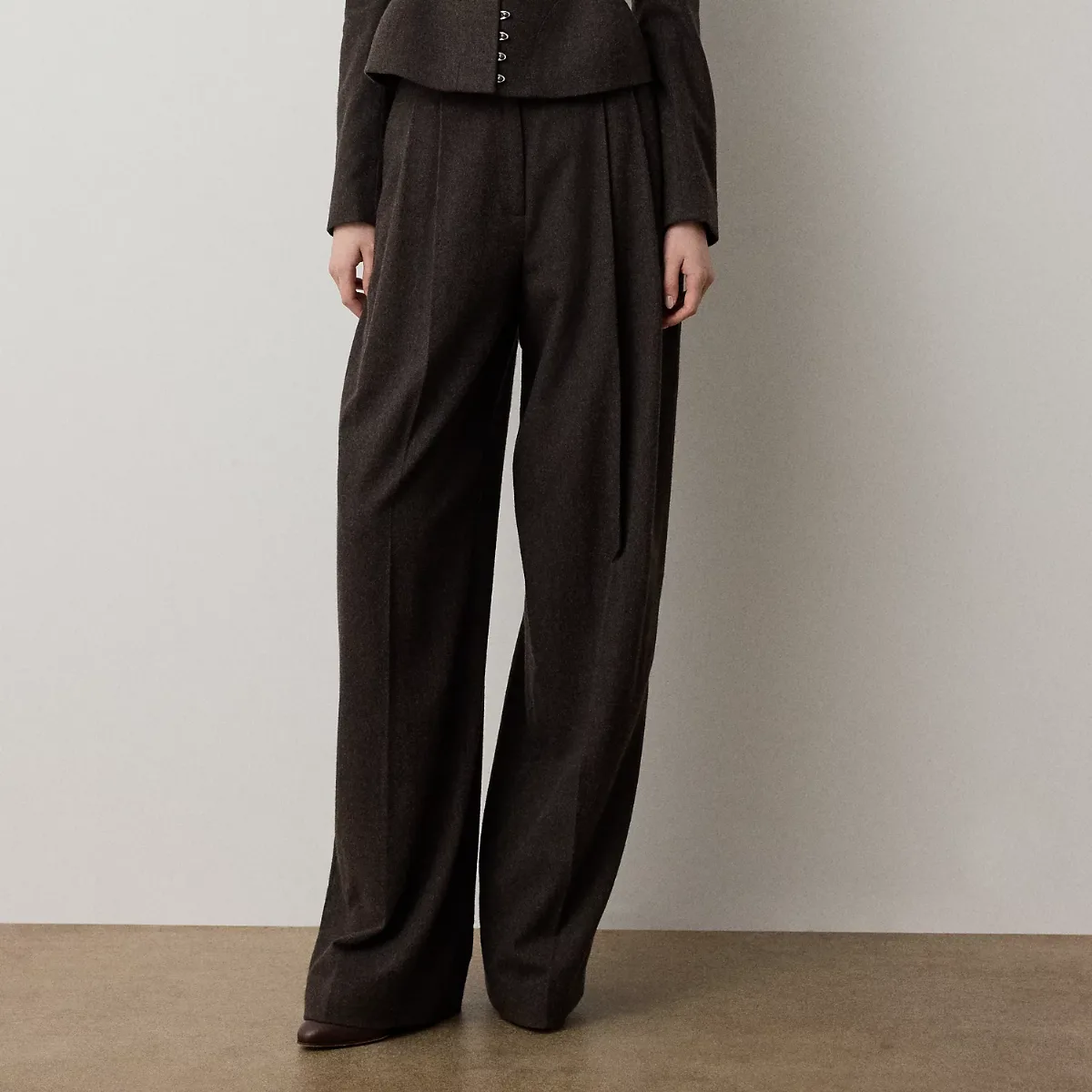 Clarice Wool Herringbone Pant by Ralph Lauren