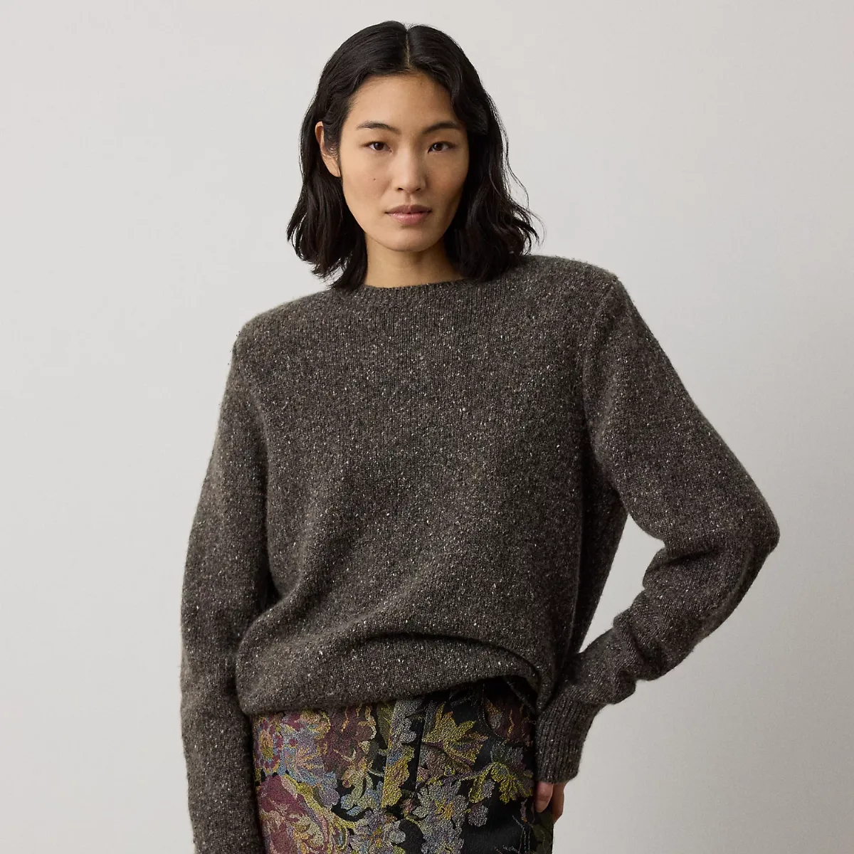 Cashmere Donegal Crewneck Sweater