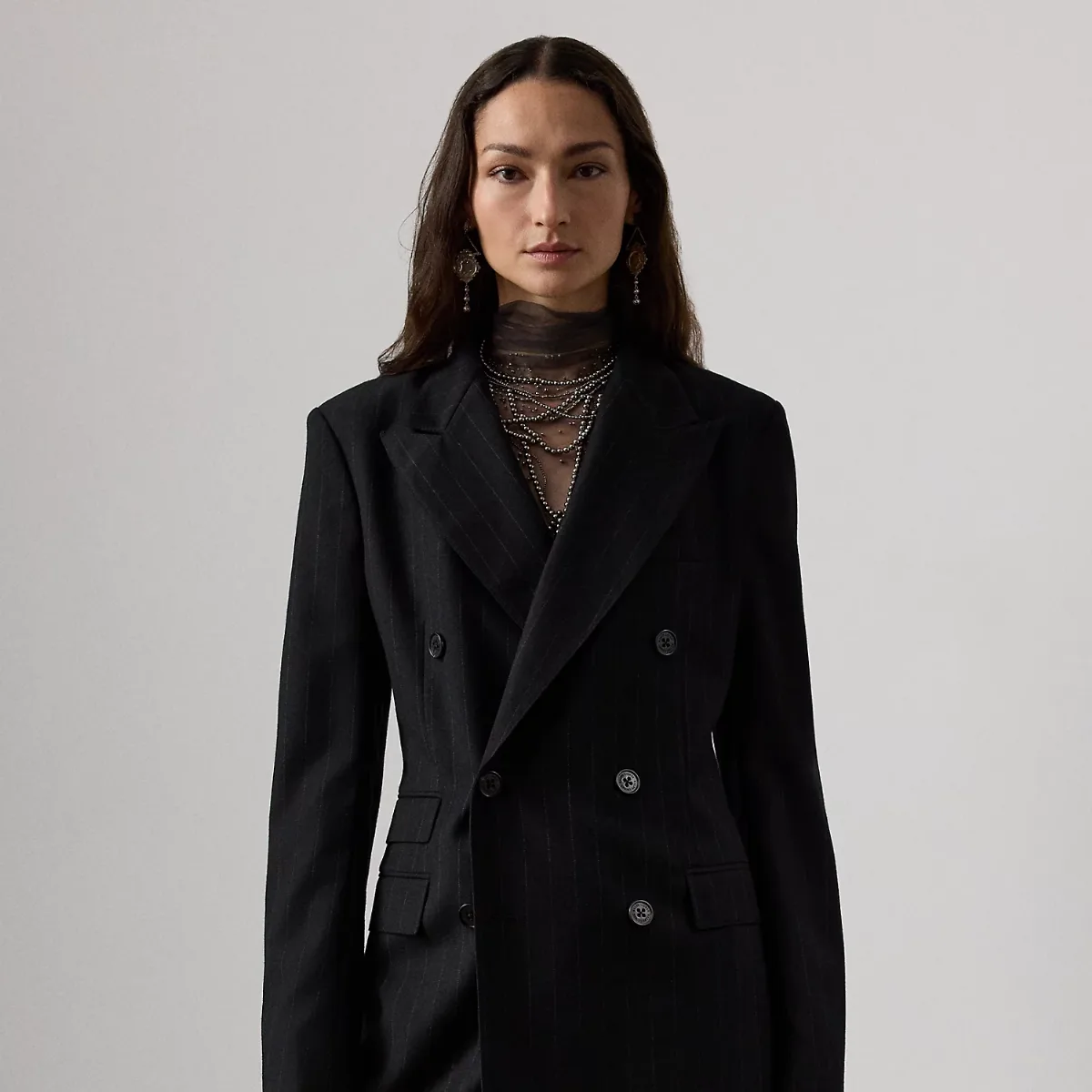 Varick Chalk-Stripe Flannel Jacket by Ralph Lauren