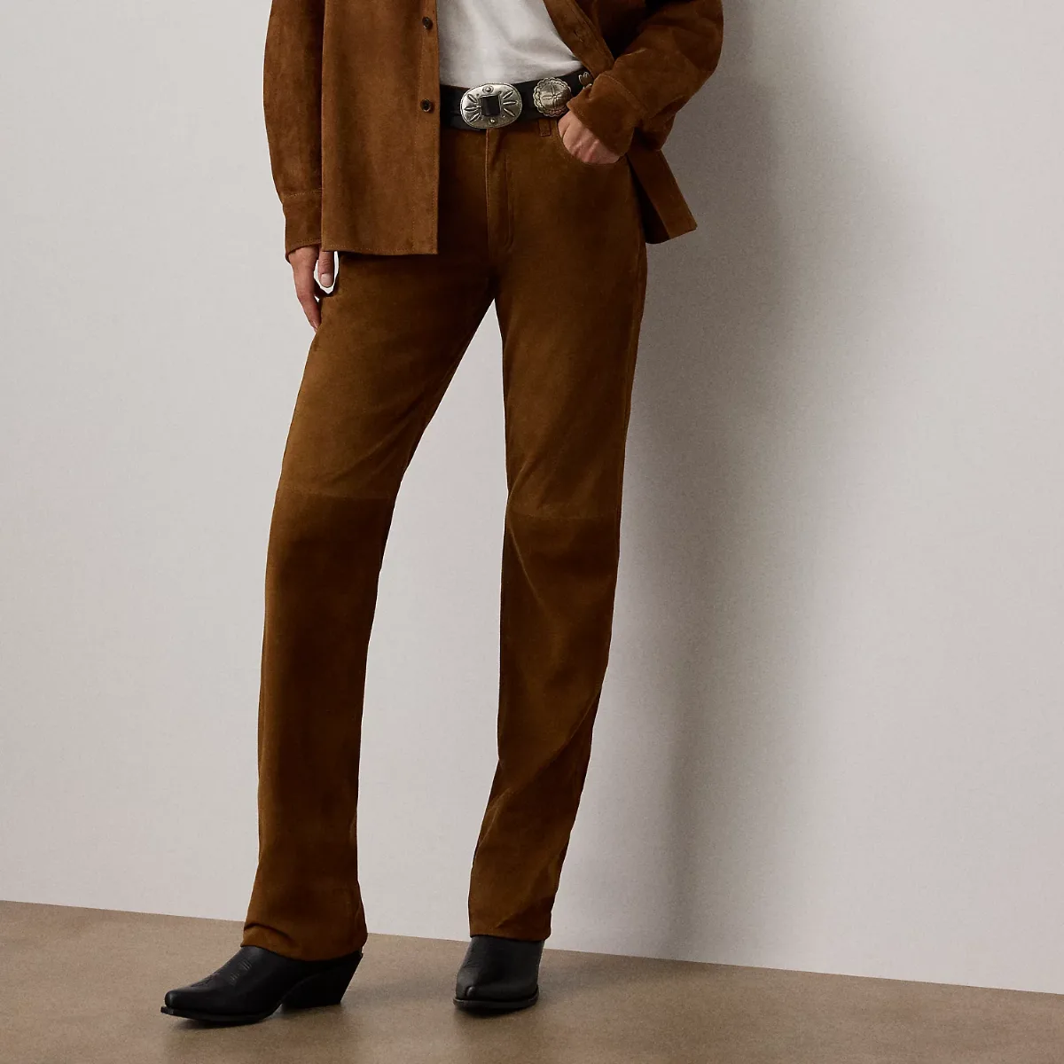 Scottie Lamb-Suede Pant by Ralph Lauren
