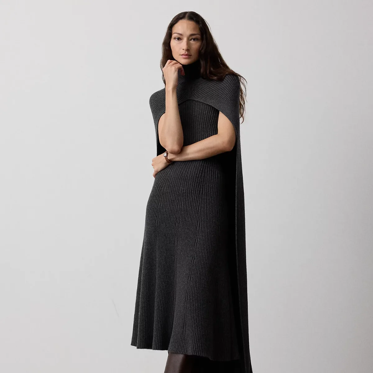 Cashmere-Blend Sweater Day Dress by Ralph Lauren