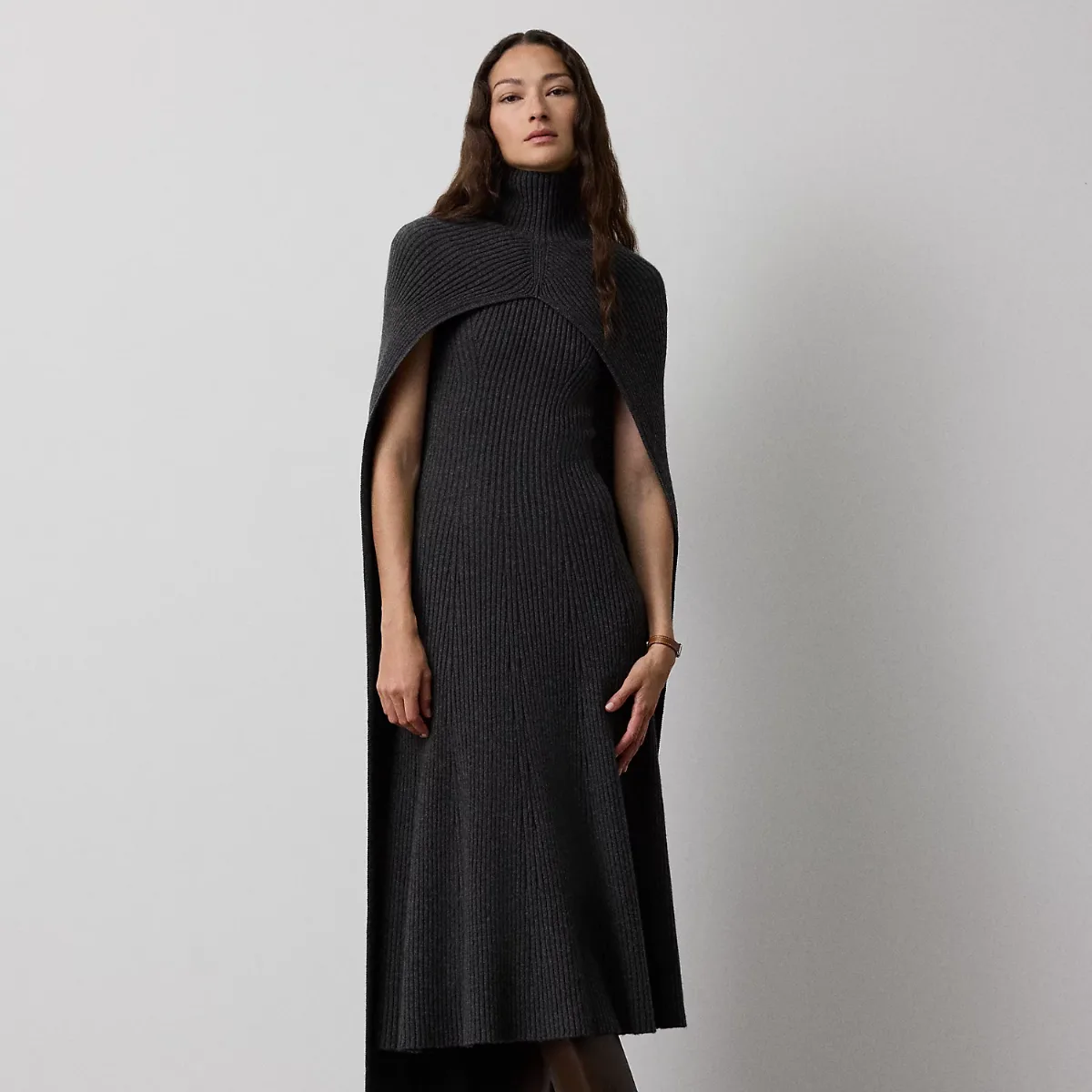 Cashmere-Blend Turtleneck Sweater Cape by Ralph Lauren